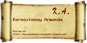 Keresztessy Armanda névjegykártya
